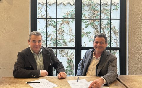 D’esquerra a dreta: Dirk Rosquillas, CEO d’Edvolution, i Jordi Delgado, responsable divisió B2B de TICNOVA.